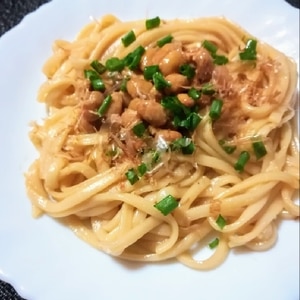 簡単！旨い！☆納豆焼きうどん☆